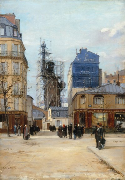 Estatua de la Libertad de Bartholdi en el taller de Gadget, Gauhier, & Cie. en la Rue..., c1884 de Paul Joseph Victor Dargaud