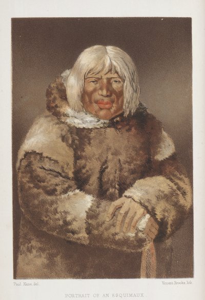 Retrato de un esquimal, pub. 1859 de Paul Kane