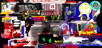 Downing st menUs, 2023 (arte digital) de Paul Kempton