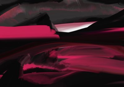 Surtr fjall, 2022 (arte digital) de Paul Kempton