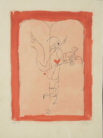 Un genio sirve un pequeño desayuno, 1920 de Paul Klee