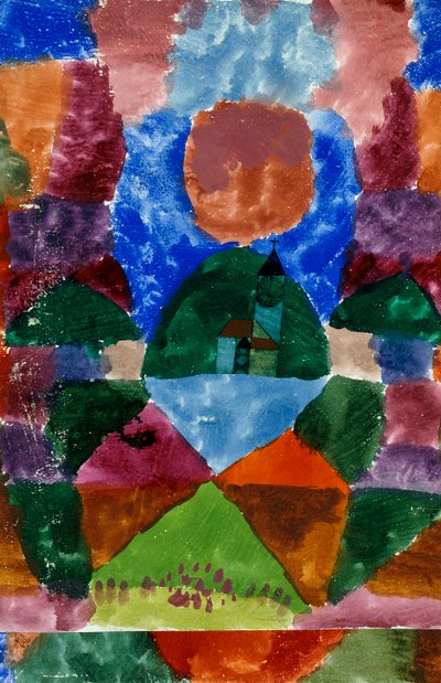 Una vista comprimida de Tegernsee de Paul Klee