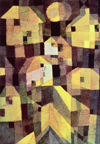Composición abstracta de casas de Paul Klee