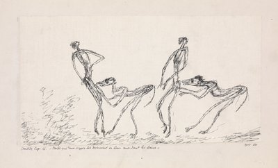 Cándido, capítulo 16. Mientras dos monos los seguían mordiéndoles las nalgas, 1911 de Paul Klee