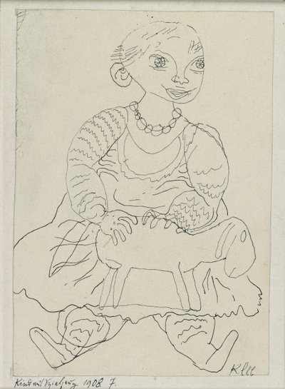 Niño con un juguete, 1908 de Paul Klee