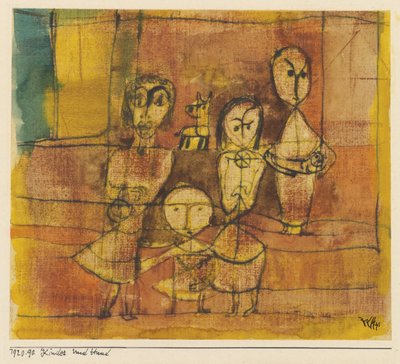 Niños y perro, 1920 de Paul Klee
