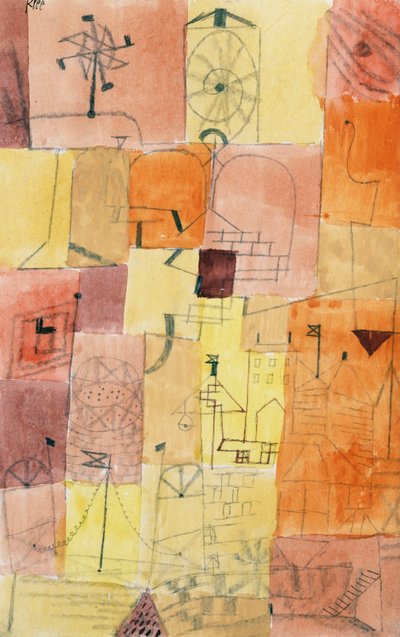 Ciudad de los niños con molino de viento de Paul Klee