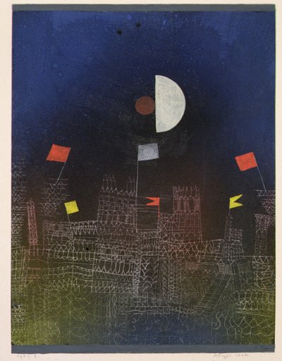 Ciudad con banderas de Paul Klee