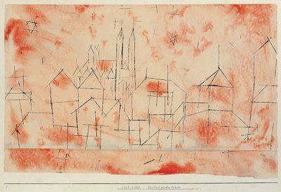 Ciudad con catedral gótica Stadt mit gotischem Münster, 1925 de Paul Klee
