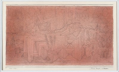 Templos acantilados con abetos de Paul Klee