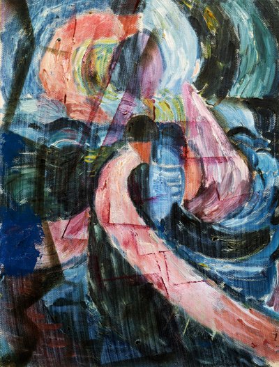 Construcción bajo una cascada, un cruce de Paul Klee