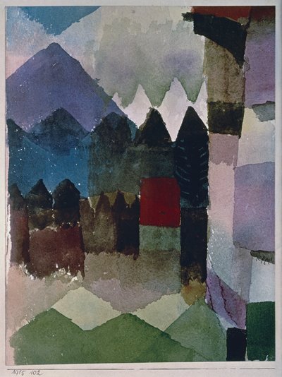 El viento de Fohn en el jardín de Franz Marc de Paul Klee
