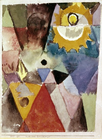 Delante de la lámpara de gas - Acuarela de Paul Klee