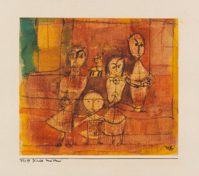 Kinder und Hund Niños y perro, 1920 de Paul Klee