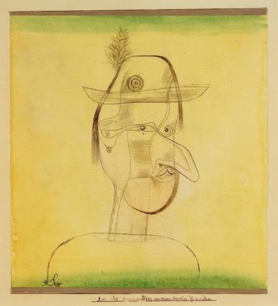 Figura Cómica de una Obra Popular Bávara de Paul Klee