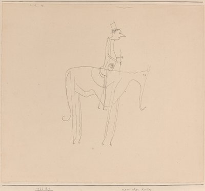 Komischer Reiter (Jinete cómico) de Paul Klee