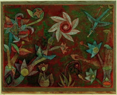 Flores de cruz y espiral de Paul Klee