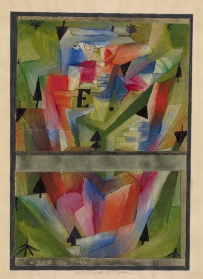 Paisaje cerca de E. en Baviera, 1921 de Paul Klee