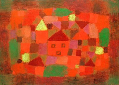 Paisaje con puesta de sol de Paul Klee