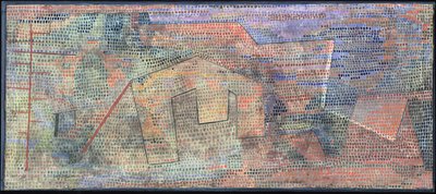 Muted Hardnesses 1931 (no 282) (acuarela sobre gasa imprimada sobre cartón) de Paul Klee