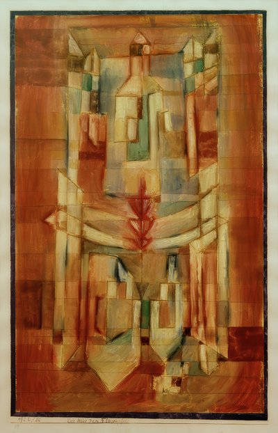 P. Klee, La casa de la flecha voladora / Pintura, 1922 de Paul Klee
