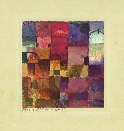 Cúpulas rojas y blancas, 1914 de Paul Klee