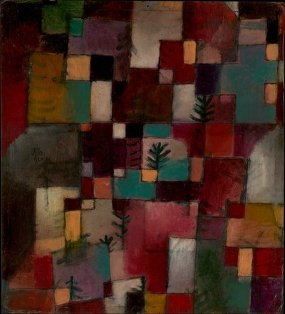 Ritmos rojo-verde y violeta-amarillo de Paul Klee