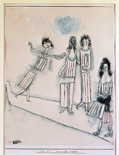 Escena con niñas (Dibujo, siglo XX) de Paul Klee