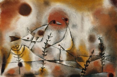 Snow Chickens; Schneehuhner, c.1920 (gouache, pluma y tinta y pincel sobre papel) de Paul Klee