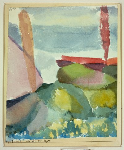 La orilla del mar bajo la lluvia de Paul Klee