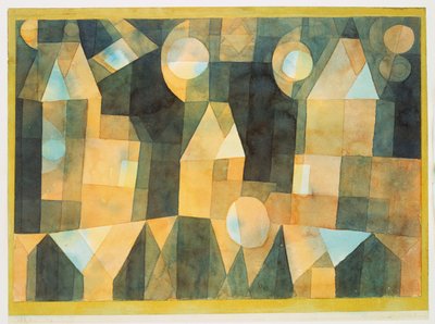 Tres casas y un puente de Paul Klee