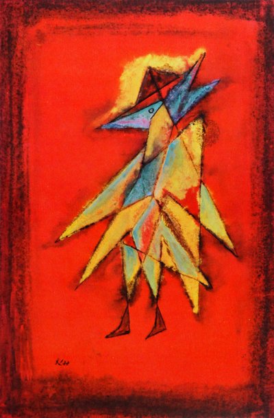 Hombre pájaro visionario, c.1930 (óleo sobre lienzo) de Paul Klee