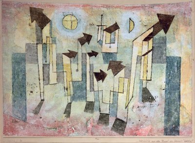 Pintura mural del Templo del Anhelo de Paul Klee