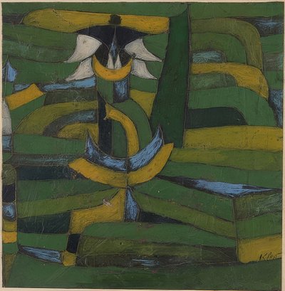 Flor blanca en el jardín. 1920 de Paul Klee