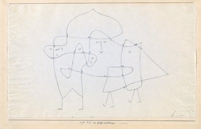 Zur Gruppe geschlungen Enlacés en un groupe, 1930 de Paul Klee
