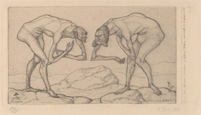 Dos hombres se encuentran, cada uno creyendo que el otro es de rango superior de Paul Klee