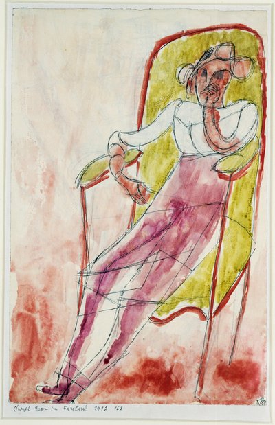mujer joven en el sillón de Paul Klee