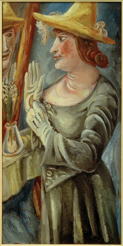 Señora K. frente al espejo de Paul Kleinschmidt