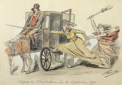 Salida de la emperatriz Eugenia, 4 de septiembre de Paul Klenck