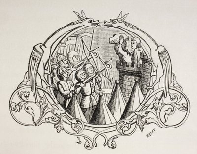 Asalto a un lugar fortificado, según una miniatura del siglo XIII. de Paul Lacroix