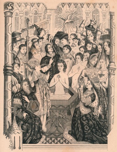 Bautismo del Rey Clodoveo I, siglo XV, 1849 de Paul Lacroix
