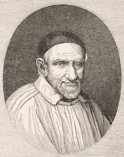 San Vicente De Paúl 1581 - 1660. Sacerdote católico y santo francés. Basado en una obra de Simon Francois. de Paul Lacroix