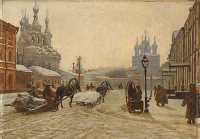 La Iglesia de la Natividad de la Theotokos en Putinki y el Monasterio de la Pasión Strastnoy, 1895 de Paul Louis Bouchard