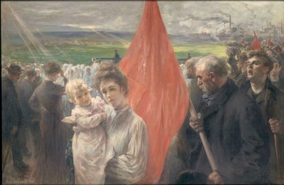 Una huelga en Saint-Ouen, 1908 de Paul Louis Delance