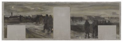 Boceto para el gabinete del Prefecto del Ayuntamiento de París: La garde aux remparts de Paul Louis Delance