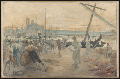 Boceto de la sala del Tribunal de Comercio de París: Les Nautes parisiens à l