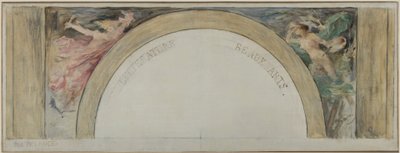 Boceto para el vestíbulo del Hôtel de Ville de París: Literatura y Bellas Artes de Paul Louis Delance