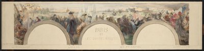 Boceto del vestíbulo del Hôtel de ville de Paris: París y las grandes épocas de Paul Louis Delance