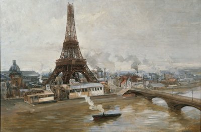 La Torre Eiffel vista desde el Sena, 1889 de Paul Louis Delance