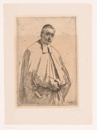 Retrato de un clérigo de Paul Mathey (signed by artist)